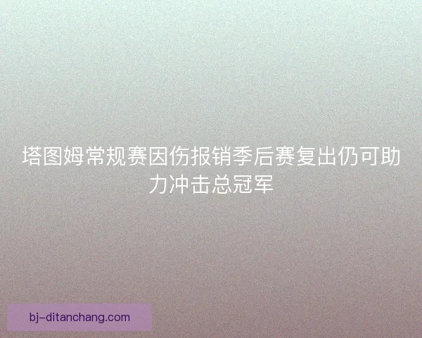 塔图姆常规赛因伤报销季后赛复出仍可助力冲击总冠军
