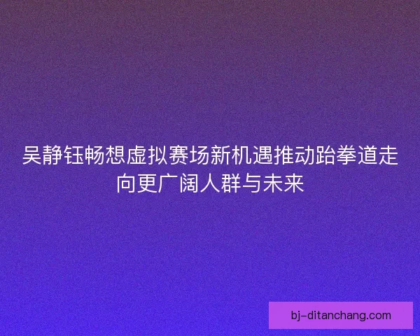 吴静钰畅想虚拟赛场新机遇推动跆拳道走向更广阔人群与未来