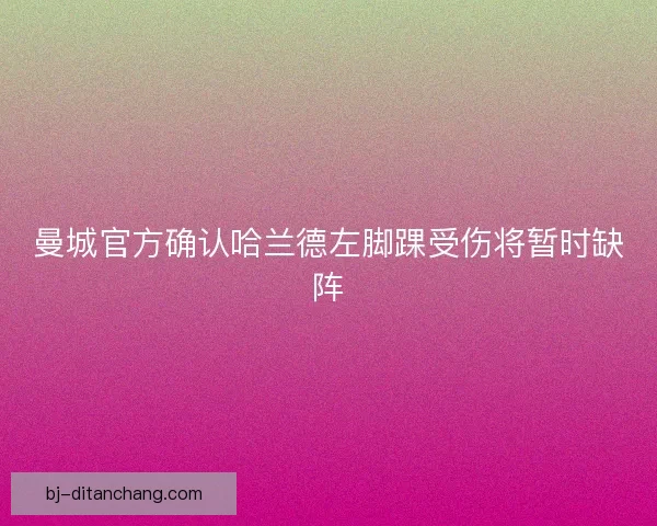 曼城官方确认哈兰德左脚踝受伤将暂时缺阵